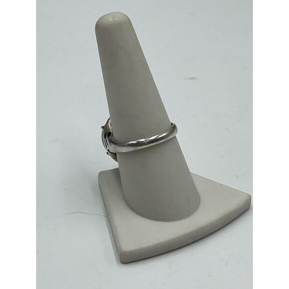 Sterling Silver CNA‎ PRANDA
Jade Cabochon Filigree Cocktail Ring Size 9 - 4.7g - Picture 4 of 12